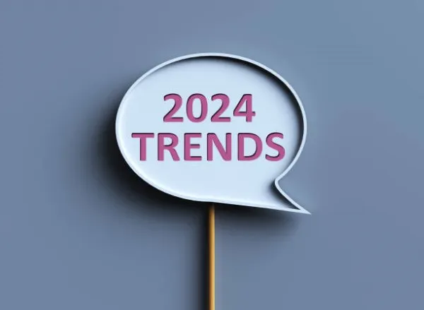 2.Tendencias SEO 2024. la palabra trends y el años 2024