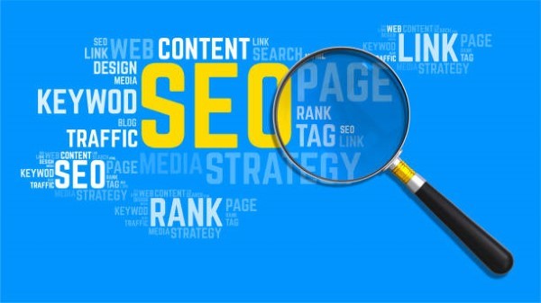 3.consultoría seo.La palabra seo y una lupa