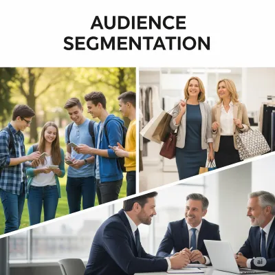 Ejemplo visual de segmentación de audiencia de Google para personalizar campañas según el perfil del usuario.