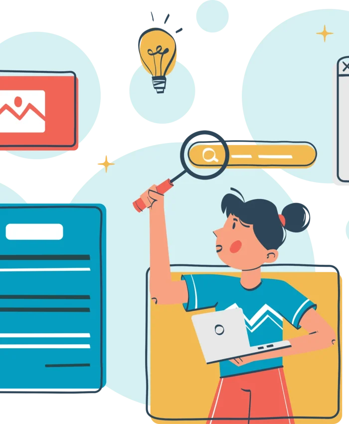Chica buscando información en IA generativa que se apoya de chunking para ofrecer datos concretos
